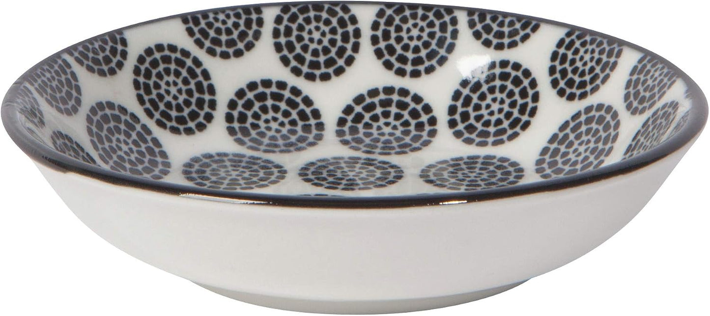 Now Designs Dewdrop Pinch Bowls Set of 6, 100% Stoneware, 2 oz Capacity, Dishwasher & Microwave Safe