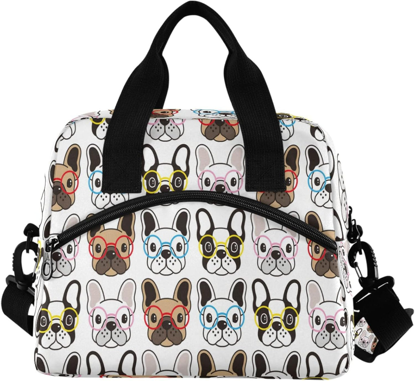 Colorful Leopard Insulated Lunch Bag Rainbow Animals Skin Print Reusable Cooler Lunch Tote Box with Shoulder Strap for Work Picnic School Beach