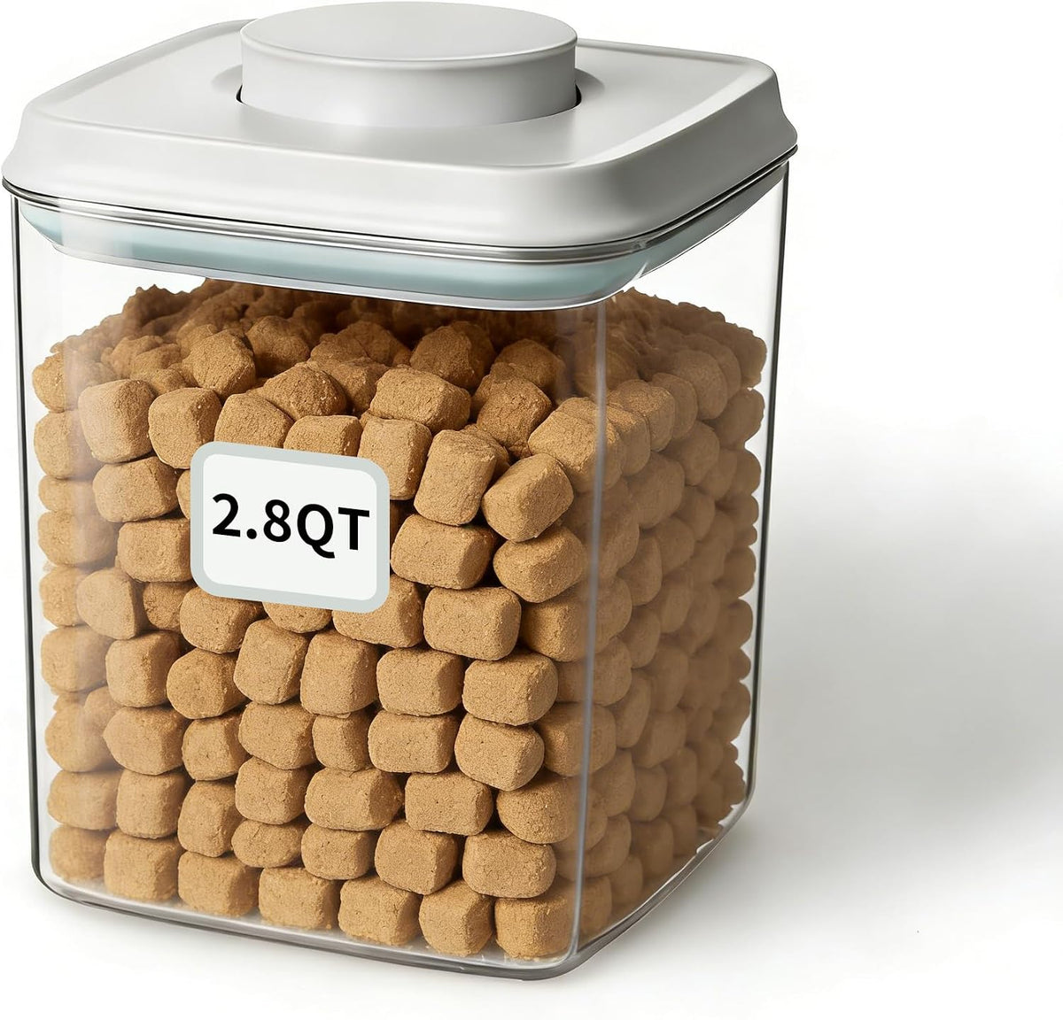 Ankou Dog Food Storage Container with 130ml Scoop – 4L/4.2qt Airtight Dog Food Container for Kibble & Treats, BPA-Free Cat Food Storage Container, Stackable Pop Lid Plastic Container with Lid