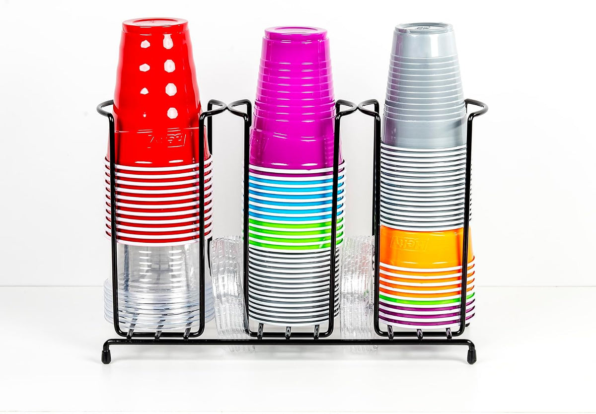 Inevibe Wire Frame Cup and Lid Organizer 3 Compartment
