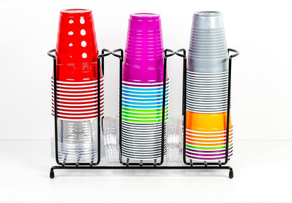 Inevibe Wire Frame Cup and Lid Organizer 3 Compartment