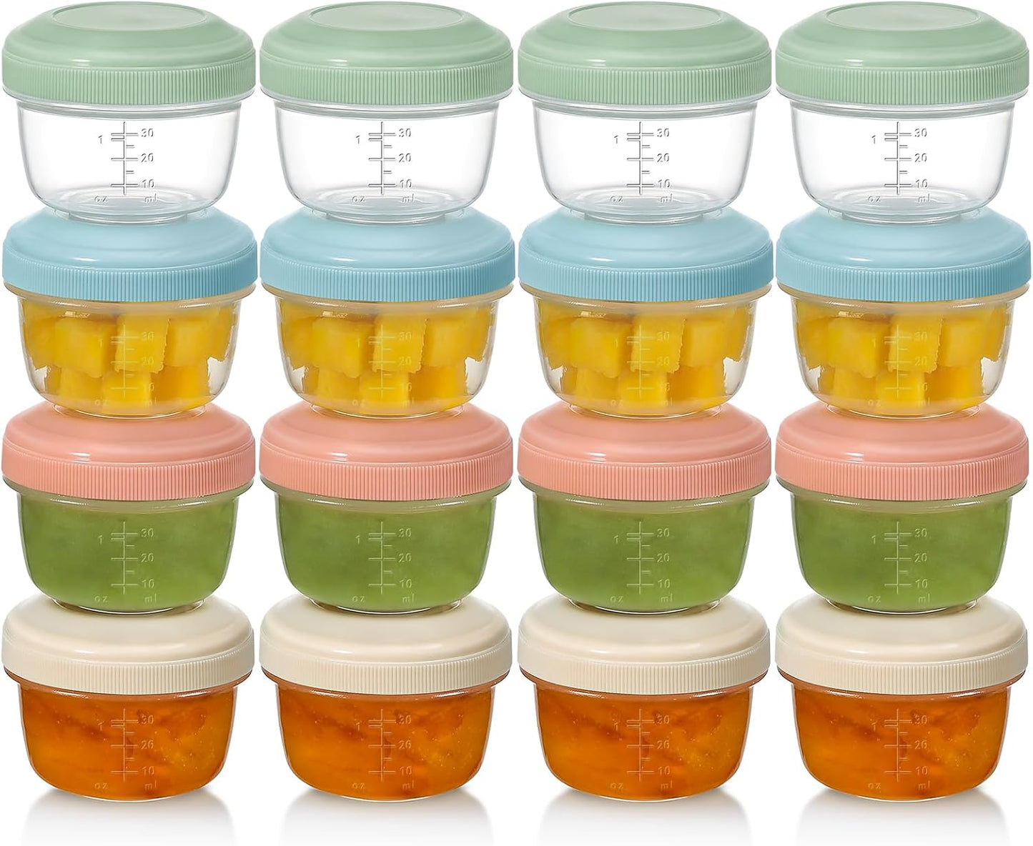 VITEVER 8 Pack 2 oz Salad Dressing Container to Go, Small Condiment Containers with Lids for Lunch Bento Box, Reusable Plastic Snack Jars, Deli Containers, Colorful Sauce Cups, Dishwasher Safe