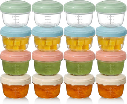 VITEVER 8 Pack 2 oz Salad Dressing Container to Go, Small Condiment Containers with Lids for Lunch Bento Box, Reusable Plastic Snack Jars, Deli Containers, Colorful Sauce Cups, Dishwasher Safe