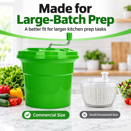 5 Gallon Large Commercial Manual Salad Spinner/Dryer