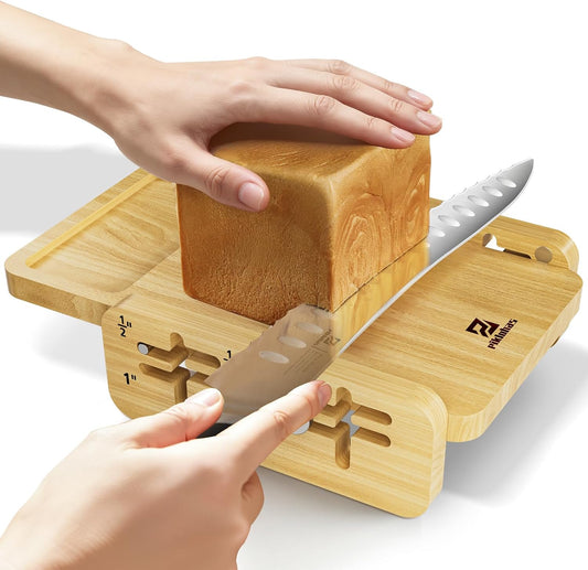 Piklohas Piklohas Bread Slicer With Bread knife, 4 Thickness Adjustable