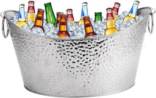 Stainless Steel Beverage Tubs Large Ice Bucket Drink Buckets for Parties Weddings 12L