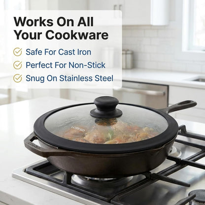 Universal Lid for Pots, Pans & Skillets, 7.5-11.5" Cookware