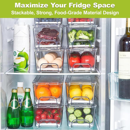 Fridge Organizers and Storage, Stackable Refrigerator Bins