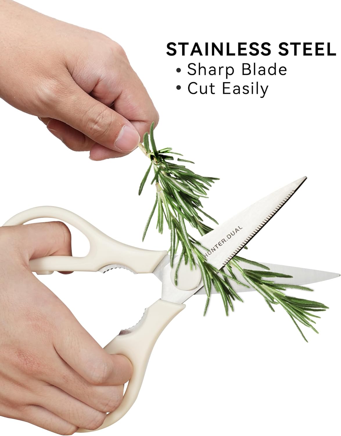 Kitchen Scissors for Food, HUNTER.DUAL Heavy Duty Come Apart Poultry Shears for Cooking, All Purpose for Cutting Chicken, Meat, Fish & Vegetables (Auqa, 8.35 Inch)