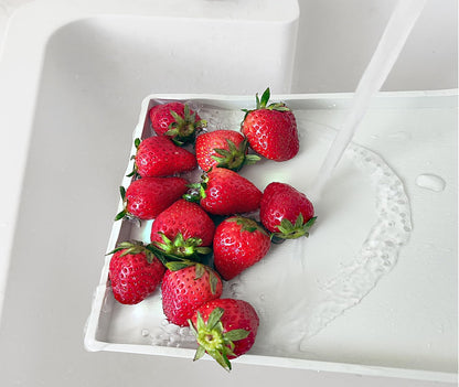 White Serving Tray (13.5 x 9.6 inch) for Serving Accessory, Elegant & Stackable Plastic Tray for Spa, Coffee, Drinks, Tea, Bar, Party, Seasoning, Perfume and Display Use.