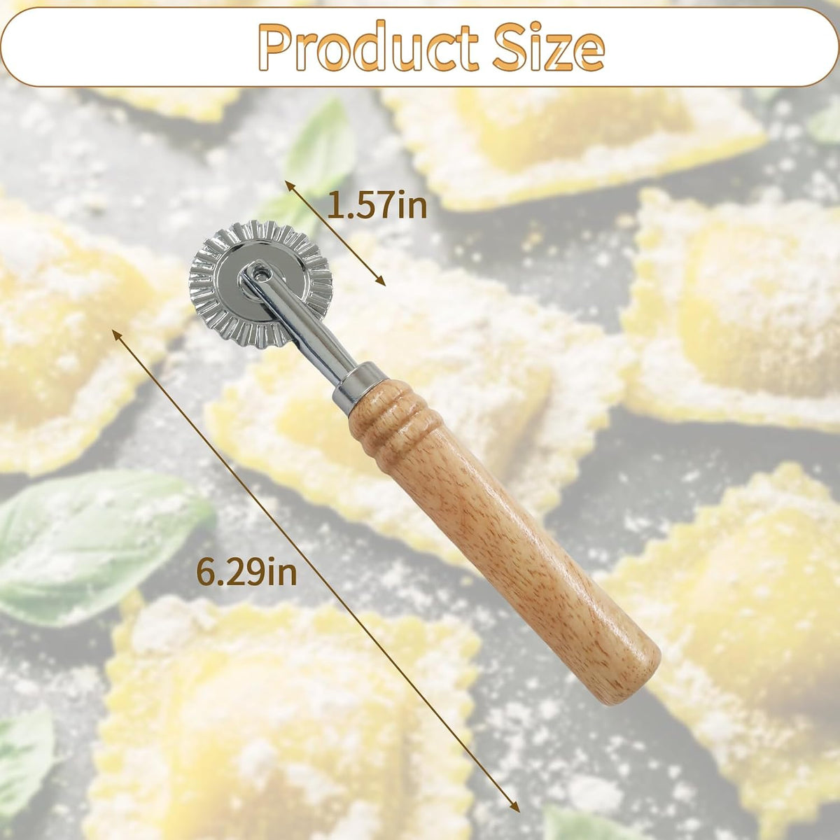 Double Wheel Dual-Head Pastry Cutter, 1Pcs