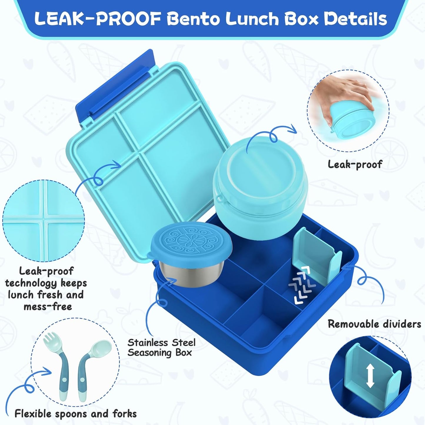 Aimsnk Kids Bento Lunch Box with 8oz Soup Thermo, Kids Leakproof Lunch Food Containers with 4 Compartment,Insulated Hot Food Jar with Lunch Bag for School, Travel (Pink)