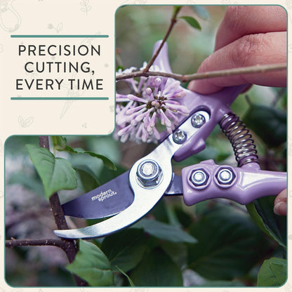 Modern Sprout Bypass Hand Pruners - Scissors - Gardening Tools - Sage