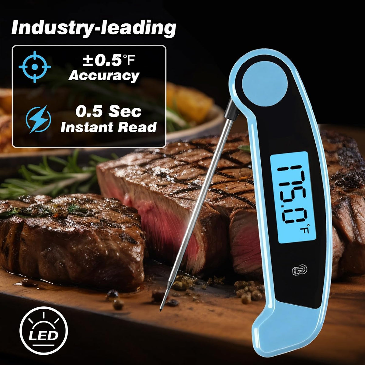 Oven Thermometer 2.75-Inch Dual Scale, 50-300°C/100-600°F, NSF 2‑Pack