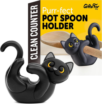 Itera Gray Silicone Cat Spoon Rest Kitchen Gadget