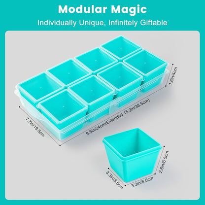 Gemice 1-Cup Silicone Freezer Molds with Lids, Individual 4-Pack Portion Soup Cubes Freezer Trays for Food Storage, Oven & Dishwasher Safe, BPA-Free, Silicone Freezer Containers for Meal Prep