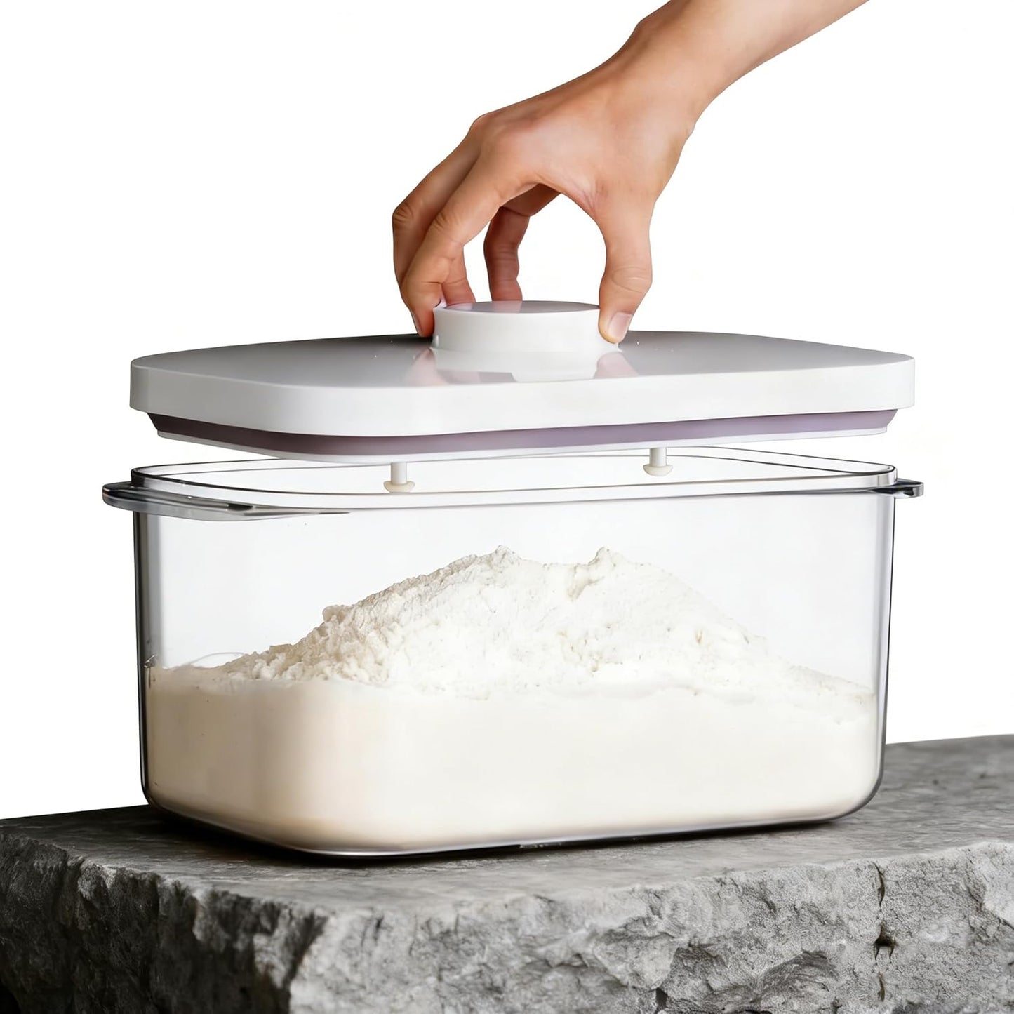 Rice Container - 10 Lbs/5.6KG/5QT Cereal Dispenser Storage Container Bin with Measuring Cup Food Bins Household for Kitchen Pantry Organization (D1065)