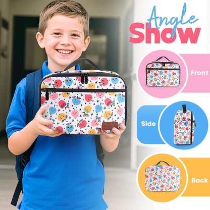 Lunch Box Kids, Lunch Bags for Women Men, Insulated Cooler Reusable Cute Lunch Containers for Boy & Girls, Adults Leak Proof Large Lunch Tote Bags for School, Work, Travel, Picnic Outdoor and Beach
