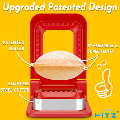 HiYZ Sandwich Cutter and Sealer - Stainless Steel Decruster Sandwich Maker - Peanut Butter and Jelly Crustless Sandwich Bread Pancake Maker Cookie Cutter for Kids Children Boys Girls