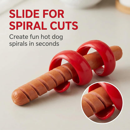Manual Fancy Sausage Cutter, Cyclone Barbecue Sausage Spiral Barbecue Hot Dogs Cutter Slicer Peelers, Peelers