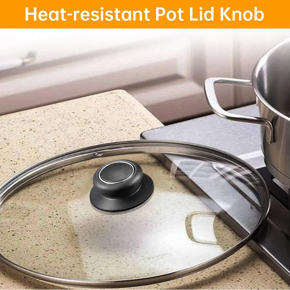 2Pcs Universal Heat Resistant Bakelite Pot Lid Knobs