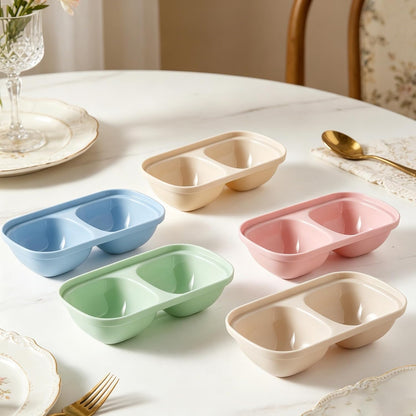 4 Piece Dipping Bowls Set, Small Spice Bowls for Sauce, Soy Sauce Dishes for Sushi, Dessert & Snack Portion Control, Dishwasher Safe Prep Bowls for BBQ Baking, 60ml (2 oz), PP Plastic, Pink