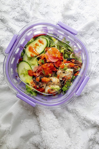 Ello Duraglass Meal Prep Container- Glass Food Storage Container with Silicone Sleeve and Airtight BPA-Free Plastic Lid, Dishwasher, Microwave, and Freezer Safe