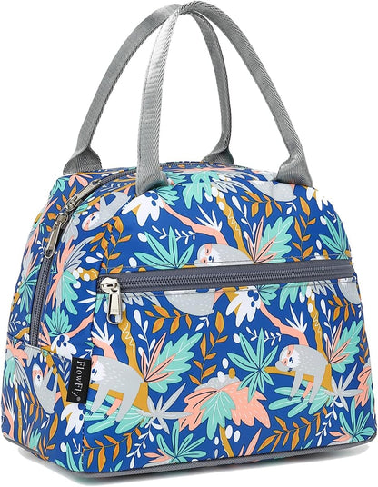 FlowFly Insulated Lunch Cooler Bag - Tote Bag Organizer for Women/Men, Black - Colors B