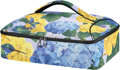 Casserole Carriers for Hot or Cold Food Reusable Casserole Dish Carrier Insulated Thermal Large Capacity Durable Perfect for Party Camping Family Gatherings Yellow Fish - Colors B