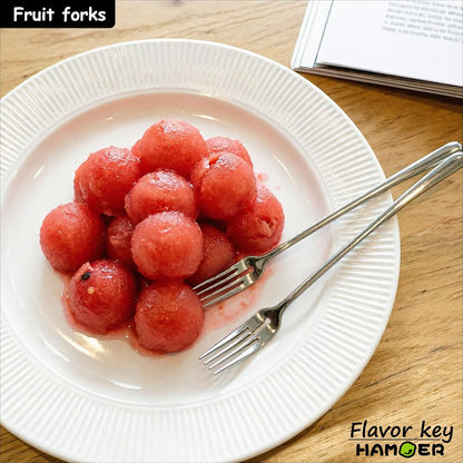 5-Piece Melon Baller & Watermelon Cutter Scoop Set,with Fruit Forks