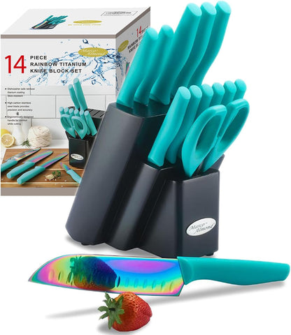 Marco Almond Kitchen Knife Set Chef Knife Set Black