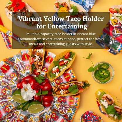 Prepara Multiple Taco Holder, Yellow, Holds 3 Tacos