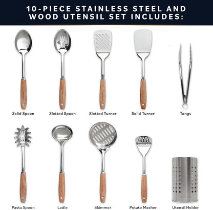 Home Hero Silicone Kitchen Utensils Set - Heat Resistant Non-Scratch Cooking Utensils - Ergonomic Silicone Spatula Set - Dishwasher Safe Kitchen Tools - 26 Piece, Stone