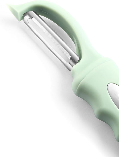 Spring Chef Premium Swivel Vegetable Peeler, Soft Grip Handle and Ultra Sharp Stainless Steel Blades - Perfect Kitchen Peeler For Veggie, Fruit, Potato, Carrot, Apple - Mango