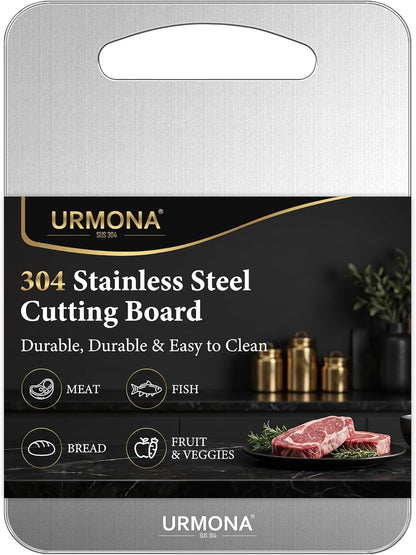 URMONA 3 PCS 304 Stainless Steel Cutting Board Set for Kitchen