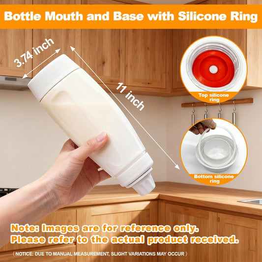 Pancake Batter Dispenser Bottle Kit (White)