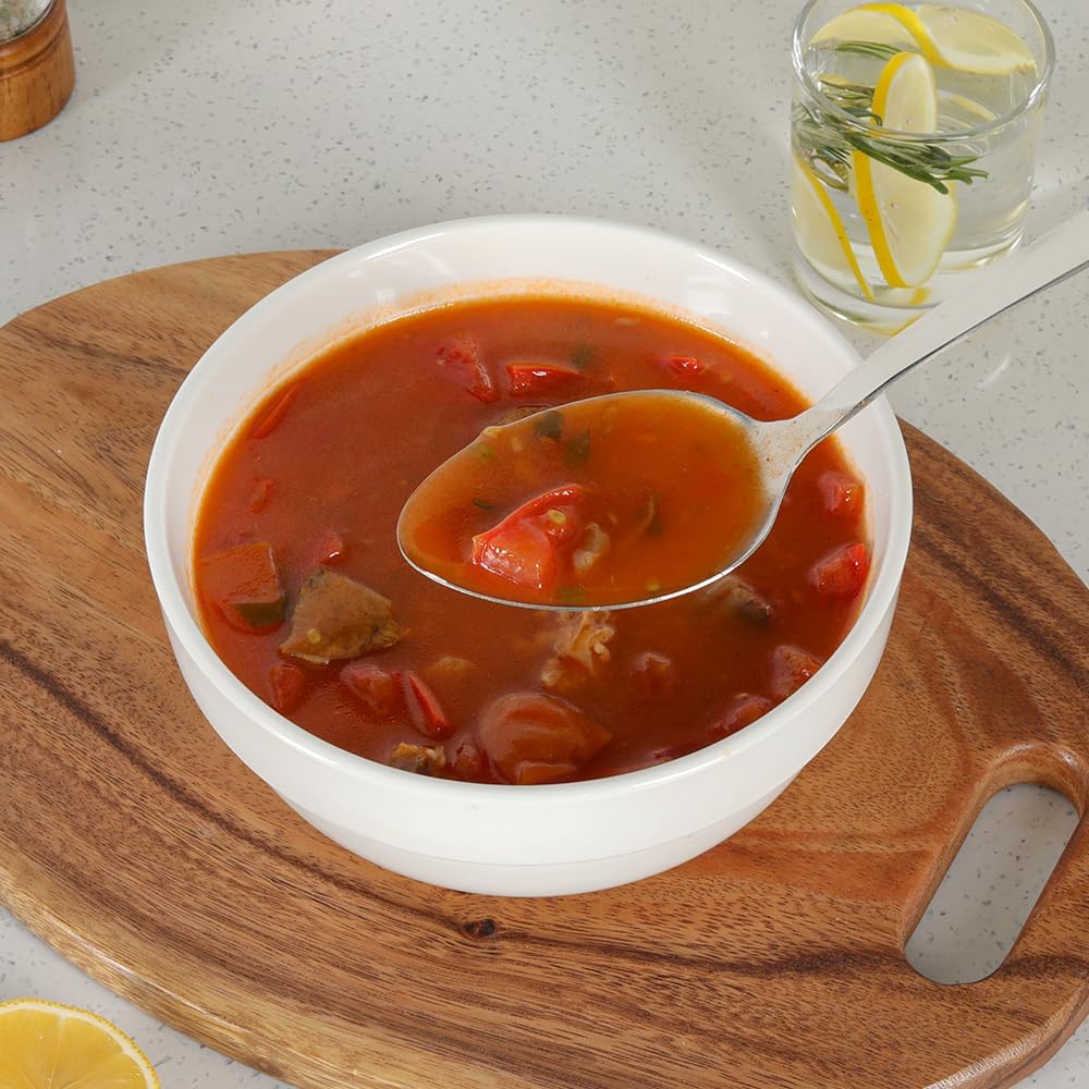 2-Piece Serving Spoons, 11-Inch, Solid & Slotted, Platinum Silicone
