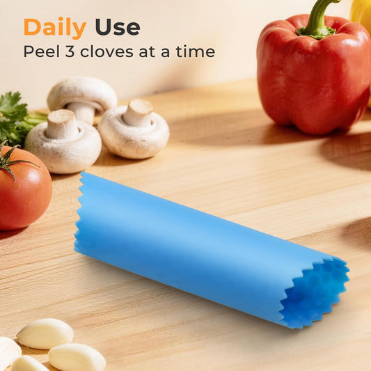 Silicone Garlic Peelers Tube Roller(Black,Blue)