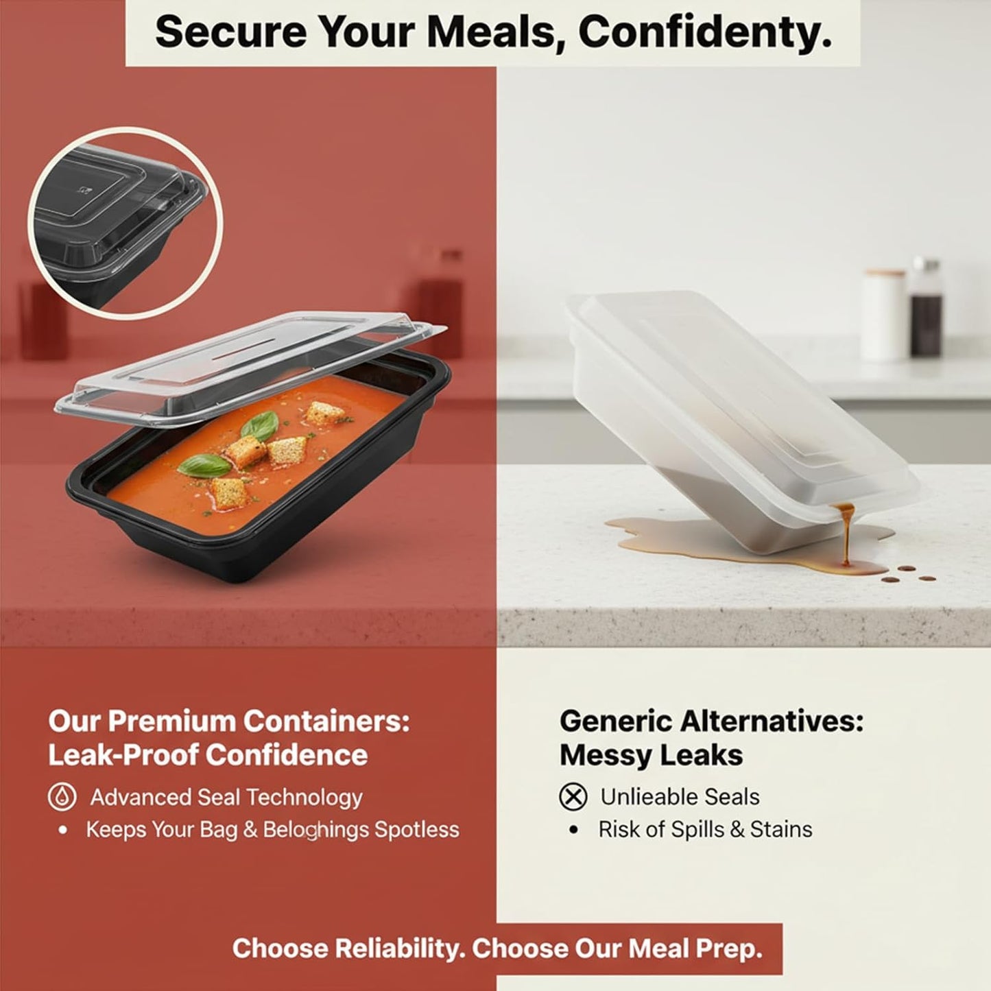 60 Pack Meal Prep Containers with Lids,38 oz,Reusable,To Go | Take Out,Food Storage,Disposable Plastic Lunch Boxes,Sturdy,Freezer,Microwave,Dishwasher Safe,Stackable,Leak-proof