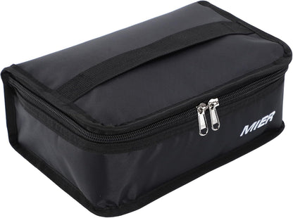 MIER Small Lunch Bag for Kids & Adults Compact Insulated Lunch Box Portable Thermal Mini Cooler for Work School Travel, Bluesteel