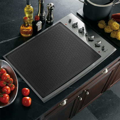 YUHFERA Stove Top Cover for Electric Stove - Silicone Stove Mat for Glass Top, Glass Cooktop Protector For Kitchen,Multi-functional Oven Covers for Electric Stove (Black,28 x 20)