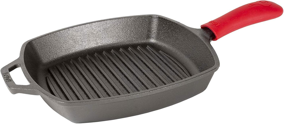 Lodge Silicone Hot Handle Holder for 9 Inch and Larger Skillets, Red