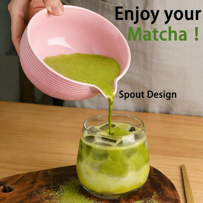 Matcha Whisk, Handcrafted Bamboo Whisk for Matcha Powder (Yellow)