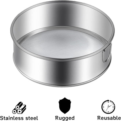 1 Pc Flour Sifter,Stainless Steel Fine Mesh Strainers Flour Sieve,60 Mesh Round Sifter for Baking Cake Bread (6-Inch)