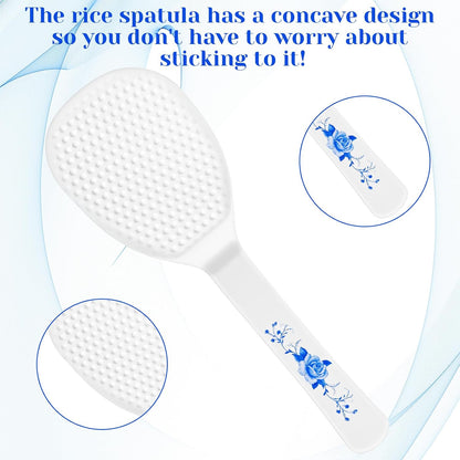 Mabor 2PCS Non Stick Rice Scooper, 8 Inch White Plastic Rice Paddle