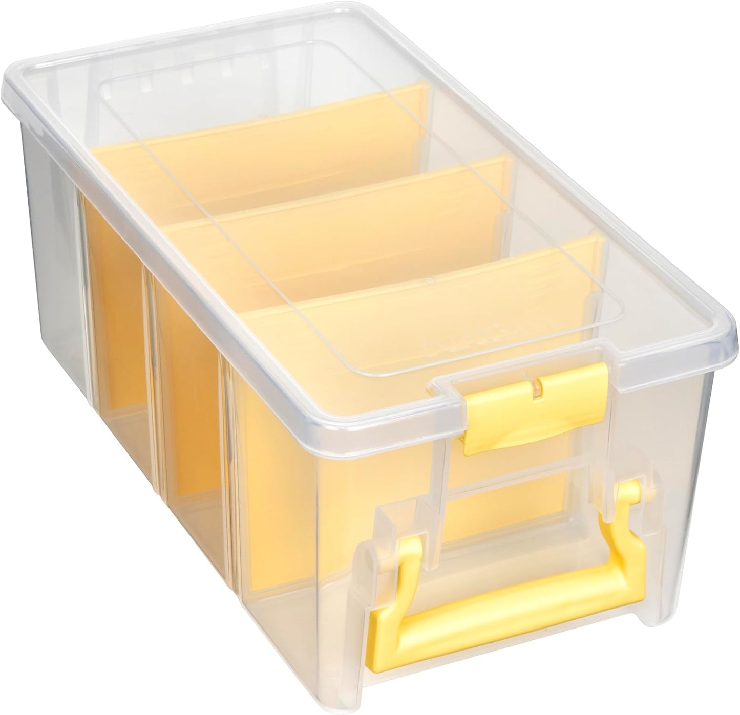 ArtBin Semi Satchel Portable Craft Organizer with 3 Dividers - Clear Plastic Storage Case for Art & Craft Supplies