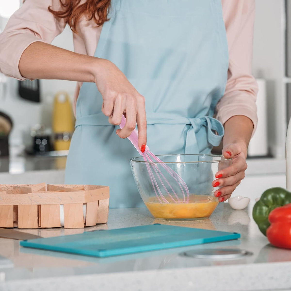 Silicone Whisk Colorful Kitchen Mini Silicone Whisks
