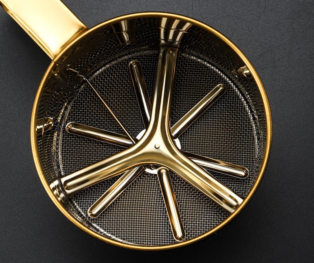 Stainless Steel Fine Mesh Sieve Flour Sifter Golden Flour Cup Sifter