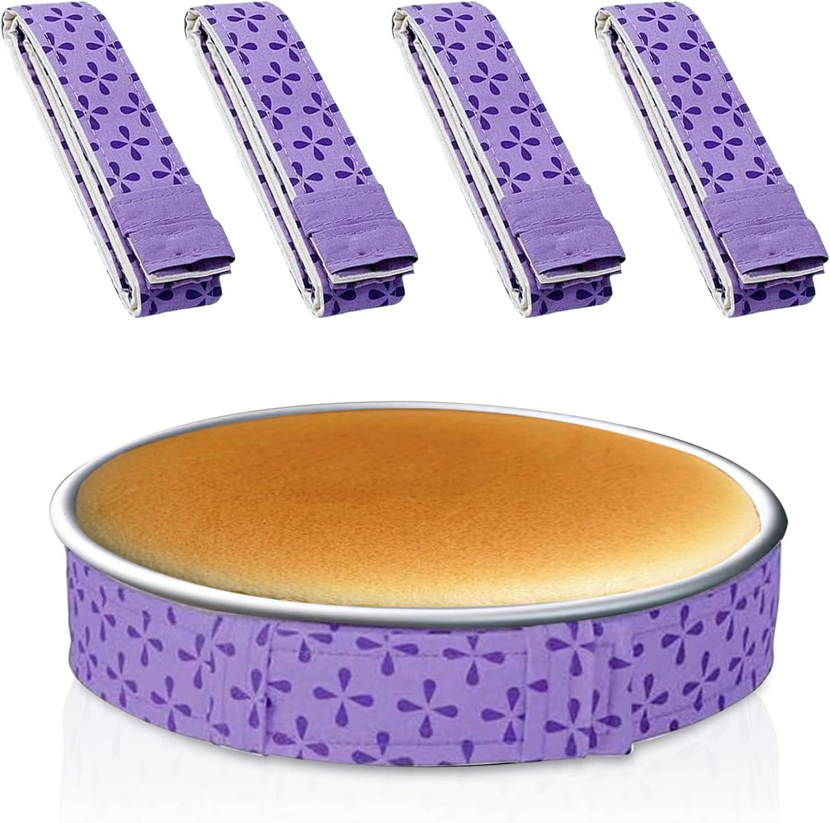 4 Pcs Baking Cake Strips Level Cakes Baking Tray Protection Strap