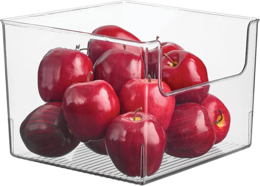 iDesign Open-Front Storage Bin, Clear | Kitchen, Pantry, Bathroom, Home Office, Made in USA